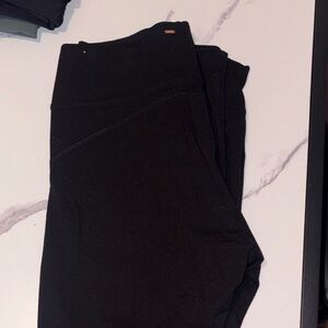 PINK Victoria's Secret Black Leggings with Gold Accent